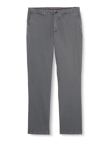 Tommy Hilfiger Herren Chino Denton Pow Check Stretch, Grau (Hydrogen Grey), 34W / 30L von Tommy Hilfiger