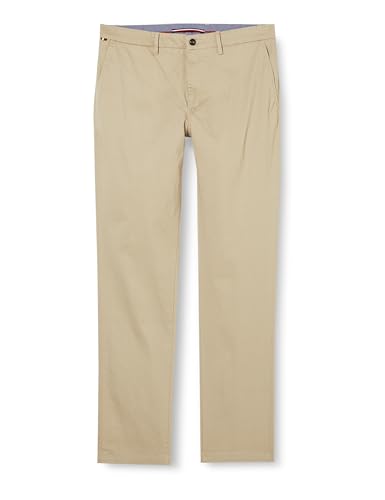 Tommy Hilfiger Herren Chino Denton Printed Structure MW0MW33938 Gewebte Hosen, Beige (Batique Khaki), 34W / 36L von Tommy Hilfiger