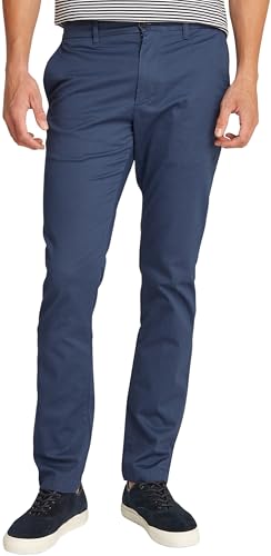Tommy Hilfiger Herren Chino Hose Bleecker Printed Structure Slim Fit, Blau (Aegean Sea), 34W/38L von Tommy Hilfiger