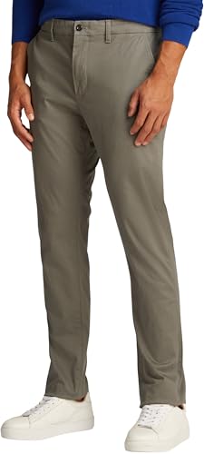 Tommy Hilfiger Herren Chino Hose Bleecker Printed Structure Slim Fit, Grau (Hydrogen Grey), 36W/36L von Tommy Hilfiger