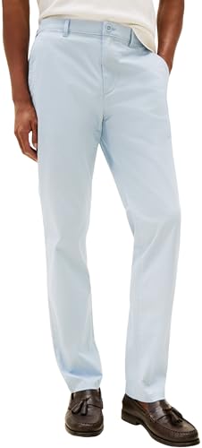 Tommy Hilfiger Herren Chino Hose Core Denton Essential Twill Straight Fit, Blau (Blue Cloud), 34W/40L von Tommy Hilfiger
