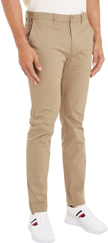 Tommy Hilfiger Herren Chino Hose Denton Essential Twill Stretch, Beige (Beige), 35W/36L von Tommy Hilfiger