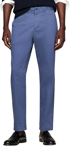 Tommy Hilfiger Herren Chino Hose Harlem Tapered Fit, Blau (Aegean Sea), 30W/34L von Tommy Hilfiger