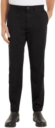 Tommy Hilfiger Herren Chino Hose Harlem Tapered Fit, Schwarz (Black), 32W/32L von Tommy Hilfiger