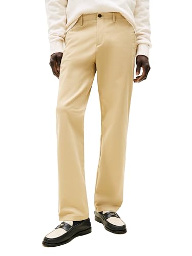 Tommy Hilfiger Herren Chino Pants Custom Fit Freizeithosen, Mallet, 33W / 32L von Tommy Hilfiger