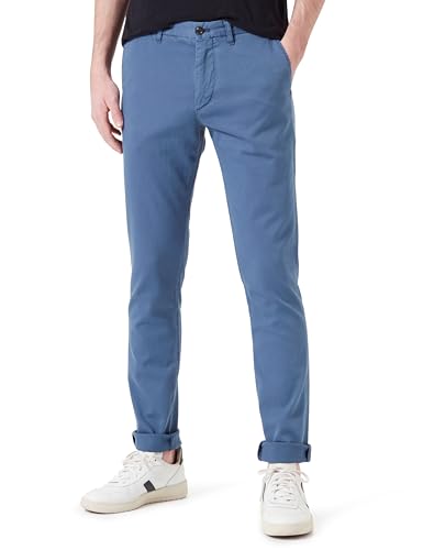 Tommy Hilfiger Herren Chinos Chino Bleecker Structure GMD Stretch, Blau (Aegean Sea), 36W / 34L von Tommy Hilfiger