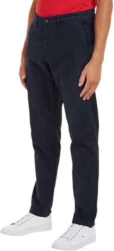 Tommy Hilfiger Herren Chinos Harlem Gabardine mit Stretch, Blau (Desert Sky), 33W/29L von Tommy Hilfiger