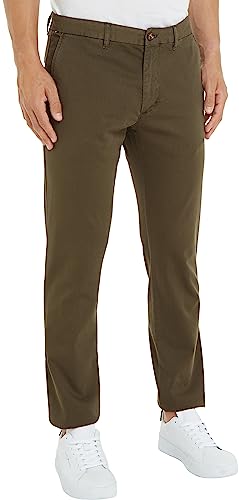 Tommy Hilfiger Herren Chinos Stretch, Grün (Army Green), 34W / 34L von Tommy Hilfiger