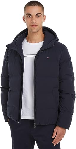 Tommy Hilfiger Herren Jacke Hooded Jacket Übergangsjacke, Blau (Desert Sky), M von Tommy Hilfiger