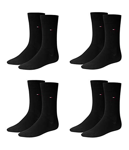 TOMMY HILFIGER Herren Classic Business Socken 371111 4 Paar, Farbe:Schwarz, Größe:39-42, Artikel:Socken schwarz 371111-200 von TOMMY HILFIGER
