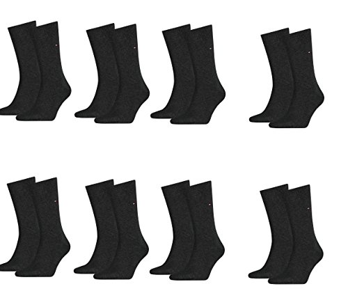 TOMMY HILFIGER Herren Classic Casual Business Socken 8er Pack ( Anthracite Melange , 47-49 ) von Tommy Hilfiger