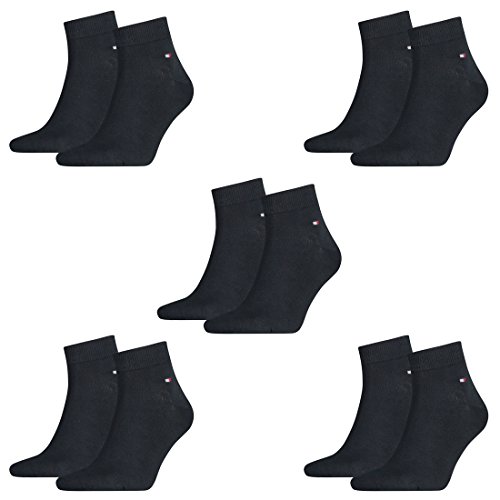 Tommy Hilfiger 10 Paar Quarter Socken Gr. 39-46 Herren Business Sneaker Socken, Farbe:322 - dark navy, Socken & Strümpfe:39-42 von Tommy Hilfiger