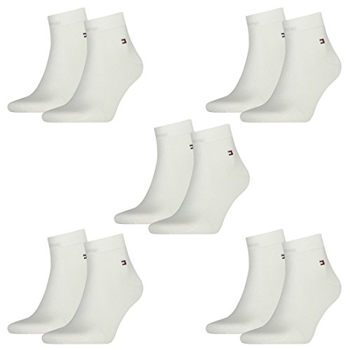 Tommy Hilfiger 10 Paar Quarter Socken Gr. 39-46 Herren Business Sneaker Socken, Farbe:300 - white, Socken & Strümpfe:43-46 von Tommy Hilfiger