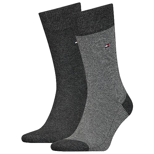 Tommy Hilfiger Herren Classic Socken, Grau, 39/42 (2er Pack) von Tommy Hilfiger