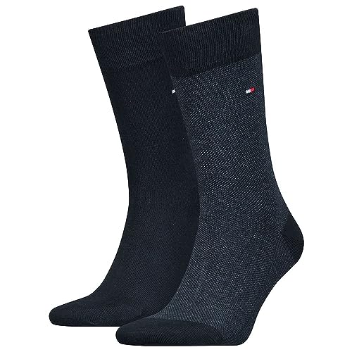 Tommy Hilfiger Herren Classic Socken, Marineblau, 43/46 (2er Pack) von Tommy Hilfiger