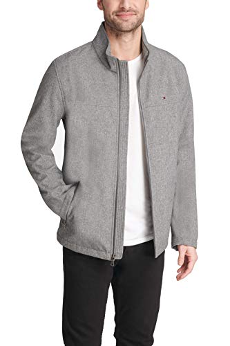 Tommy Hilfiger Herren Classic Soft Shell Jacket Jacke, grau meliert, X-Large Hoch von Tommy Hilfiger