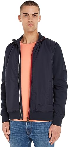 Tommy Hilfiger Herren Cardigan mit Reißverschluss, Blau (Desert Sky), L von Tommy Hilfiger