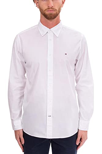 Tommy Hilfiger Herren Hemd Core Flex Langarm, Weiß (White), M von Tommy Hilfiger