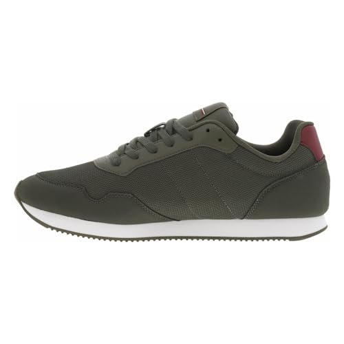 Tommy Hilfiger Herren Runner Sneaker Sportschuhe, Grün (Army Green), 42 von Tommy Hilfiger