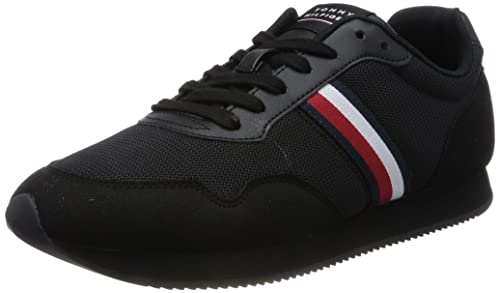 Tommy Hilfiger Herren Runner Sneaker Core Lo Runner Sportschuhe, Schwarz (Black), 40 EU von Tommy Hilfiger