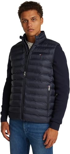 Tommy Hilfiger Herren Core Packable Recycled Vest Mw0mw39989 Weste, Blue (Desert Sky), M von Tommy Hilfiger