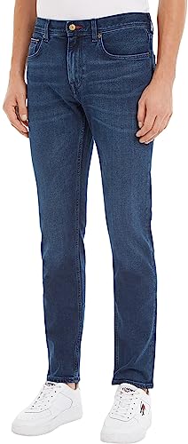 Tommy Hilfiger Herren Jeans Core Straight Denton Stretch, Blau (Bridger Indigo), 33W / 36L von Tommy Hilfiger