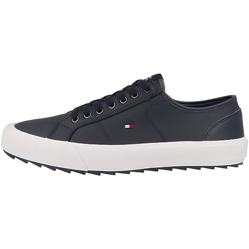 Tommy Hilfiger Herren Vulcanized Sneaker Cleated Schuhe, Blau (Desert Sky), 41 von Tommy Hilfiger