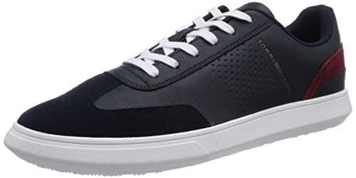 Tommy Hilfiger Herren Cupsole Sneaker Corporate Seasonal Cup Leather Schuhe, Blau (Desert Sky), 40 EU von Tommy Hilfiger