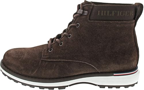 Tommy Hilfiger Herren Low Boot Stiefel Corporate Outdoor Suede Boot aus Leder, Braun (Cocoa), 41 von Tommy Hilfiger