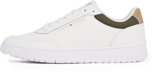 Tommy Hilfiger Herren Court Sneaker Basket Core Lite Low Top, Weiß (Ecru), 43 von Tommy Hilfiger
