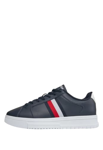 Tommy Hilfiger Herren Cupsole Sneaker Schuhe, Blau (Desert Sky), 40 EU von Tommy Hilfiger