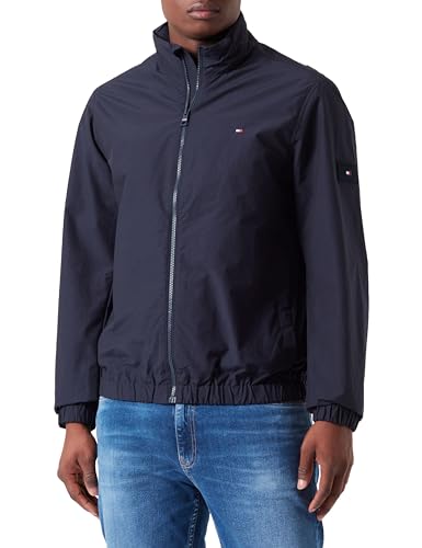 Tommy Hilfiger Herren DE Cotton Zip Through MW0MW32023 Pullover, Blau (Desert Sky), S von Tommy Hilfiger