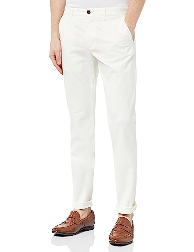 Tommy Hilfiger Herren Hose Denton Chino Premium Chino, Weiß (White), 33W / 34L von Tommy Hilfiger