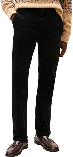 Tommy Hilfiger Herren Denton PD Corduroy MW0MW40267 Chino, Schwarz, 38W / 30L, Schwarz (Schwarz), 38 W/30 L von Tommy Hilfiger