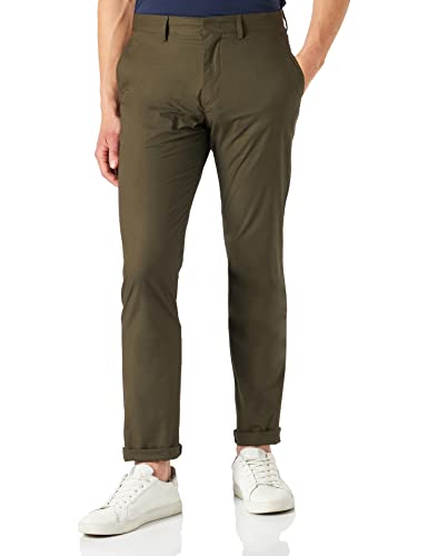 Tommy Hilfiger Herren Denton POPLIN MODERN Chino Hose, Army Green, 31 W/34 L von Tommy Hilfiger