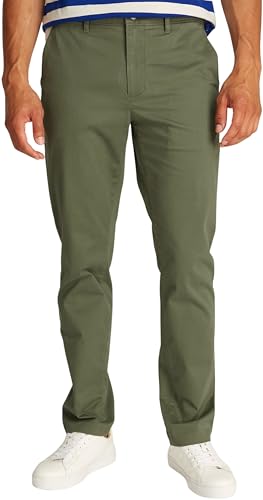 Tommy Hilfiger Herren Denton Satin Mw0Mw37873 Chino, Green (Battle Green), 38W / 34L von Tommy Hilfiger