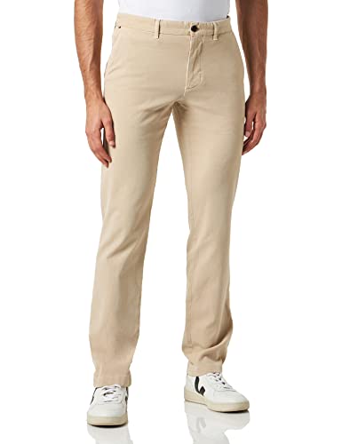 Tommy Hilfiger Herren Hose Denton Structure Chino, Beige (Bleached Stone), 36W / 32L von Tommy Hilfiger