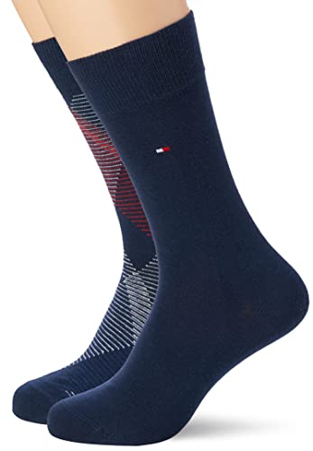 Tommy Hilfiger Herren Diagonal Stripe Sock Classic Sock, tommy original, 39-42 von Tommy Hilfiger
