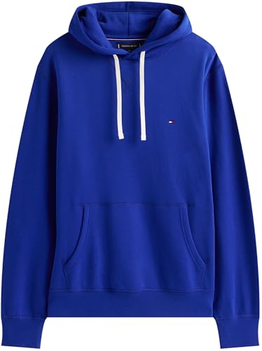 Tommy Hilfiger Herren Hoodie Seasonal Fleece mit Bauchtasche, Blau (Wedge Blue), L von Tommy Hilfiger