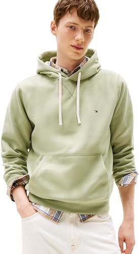 Tommy Hilfiger Herren Hoodie Seasonal Fleece mit Bauchtasche, Grün (Earth Sage), L von Tommy Hilfiger