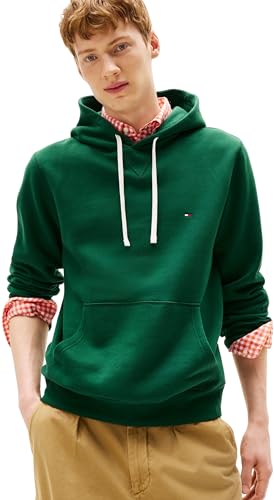 Tommy Hilfiger Herren Hoodie Seasonal Fleece mit Bauchtasche, Grün (Ornamental Green), XL von Tommy Hilfiger