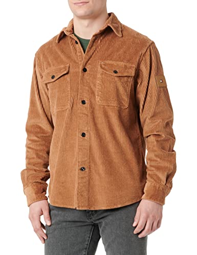 Tommy Hilfiger Herren Eu Corduroy Overshirt MW0MW30972 Freizeithemden, Braun (Desert Khaki), M von Tommy Hilfiger