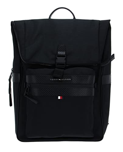 Tommy Hilfiger Herren Erhöhtes Nylon Rucksack, Schwarz von Tommy Hilfiger