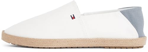 Tommy Hilfiger Herren Espadrilles Core Textile mit Logo, Weiß (Ecru), 41 von Tommy Hilfiger