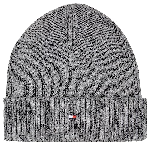 Tommy Hilfiger Herren Strickmütze Essential Wintermütze, Grau (Mid Grey Heather), Onesize von Tommy Hilfiger