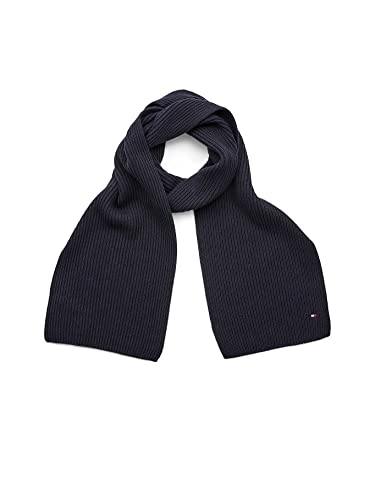 Tommy Hilfiger Herren Essential Flag Knitted Scarf AM0AM10365 Schals, Blau (Space Blue), OS von Tommy Hilfiger