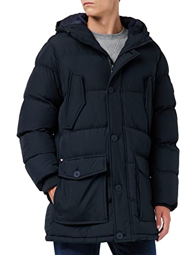 Tommy Hilfiger Herren Essential Rockie Parka MW0MW27687 Gepolsterte Jacken, Blau (Desert Sky), L von Tommy Hilfiger