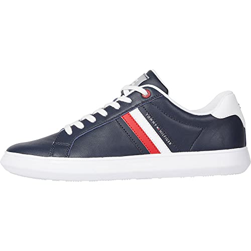 Tommy Hilfiger Herren Cupsole Sneaker Essential Leather Cupsole aus Leder, Blau (Desert Sky), 42 Tommy Hilfiger Herren Cupsole Sneaker Essential Leather Cupsole aus Leder, Blau (Desert Sky), 42 von Tommy Hilfiger
