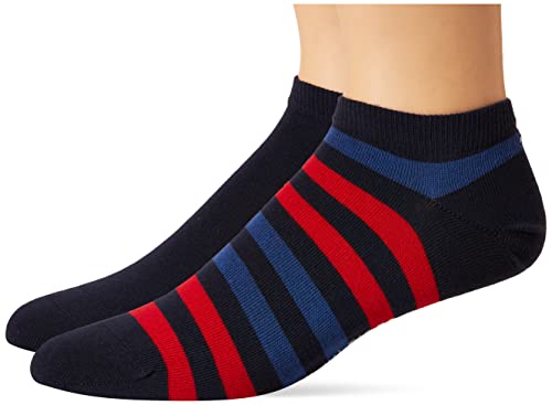 Tommy Hilfiger Herren Sneaker Socken, Marineblau/Rot, 39/42 (2er Pack) von Tommy Hilfiger