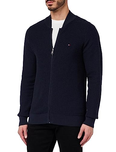 Tommy Hilfiger Herren Pullover mit Reißverschluss, Blau (Desert Sky), M von Tommy Hilfiger